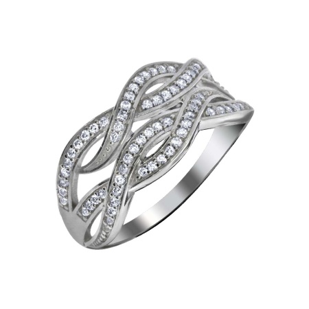 Купить оптом кольцо из серебра с фианитами 1340200062л от Krasnoe