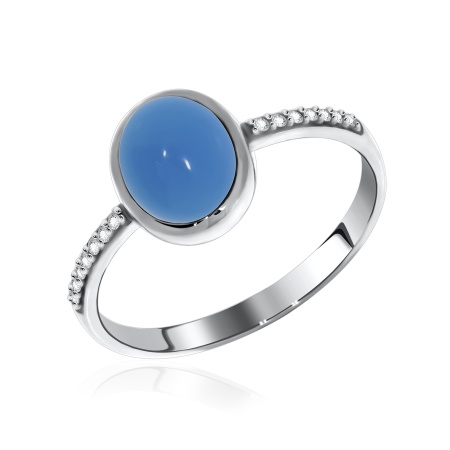 Купить оптом кольцо из серебра с агатами и фианитами 1340390368л-70 от Krasnoe