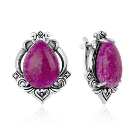 Купить оптом серьги из серебра с агатами 2310395992-37 от Krasnoe