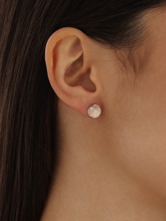 Купить оптом пусеты из серебра с кварцем 2340101222-30 от Krasnoe