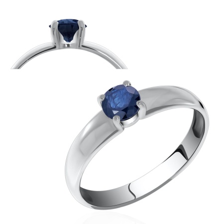 Купить оптом кольцо из серебра с натуральным корундом 1340160255-80 от Krasnoe