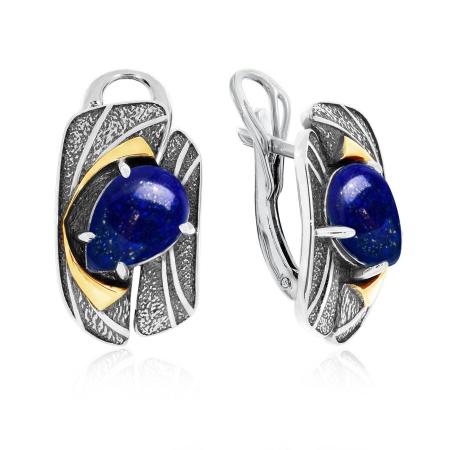 Купить оптом серьги из серебра с лазуритами 2317472394 от Krasnoe