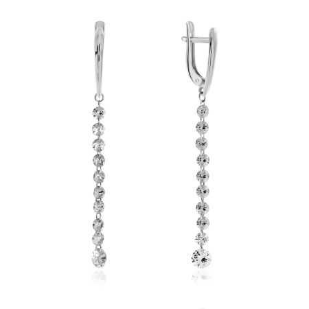 Купить оптом серьги из серебра с фианитами 2340200622 от Krasnoe