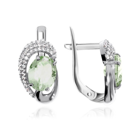 Купить оптом серьги из серебра с кварцем 3797013589л-68 от Krasnoe