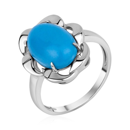 Купить оптом кольцо из серебра с бирюзой 1340Б26340 от Krasnoe