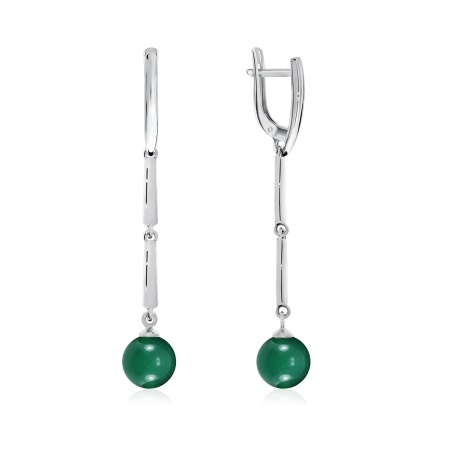 Купить оптом серьги из серебра с агатами 2340390729-60 от Krasnoe