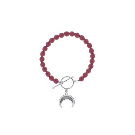 Купить оптом браслет из серебра с агатами 4340391815-17-37 от Krasnoe