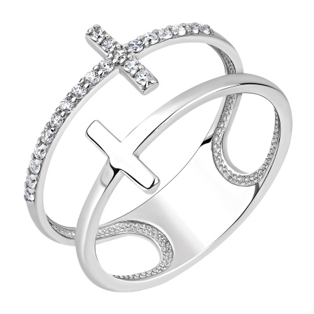 Купить оптом кольцо из серебра с фианитами 1340205669л-180 от Krasnoe