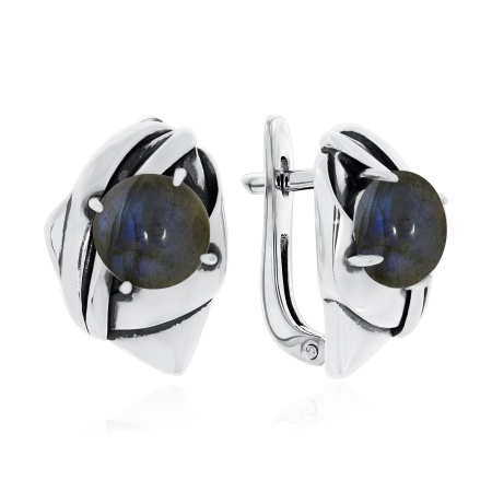 Купить оптом серьги из серебра с лабрадоритами 2340Л02363 от Krasnoe