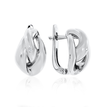 Купить оптом серьги из серебра с фианитами 2340200596 от Krasnoe