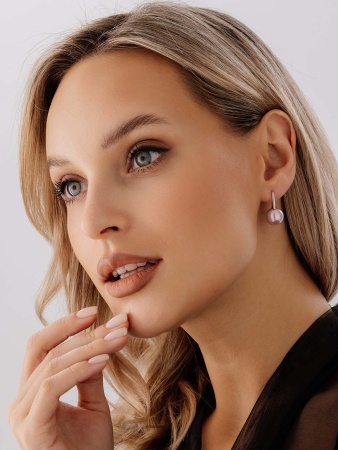 Купить оптом серьги из серебра с жемчугами 2340244318-47 от Krasnoe