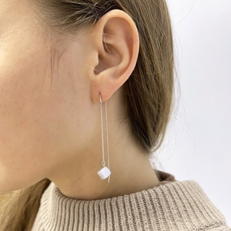 Купить оптом серьги из серебра с агатами 2340390705-9-84 от Krasnoe