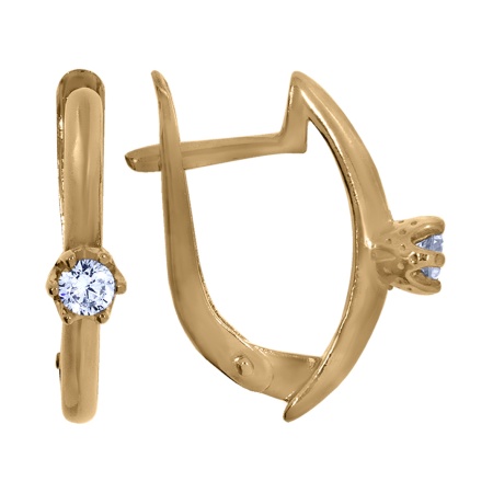 Купить оптом серьги из серебра с фианитами 2320200025 от Krasnoe