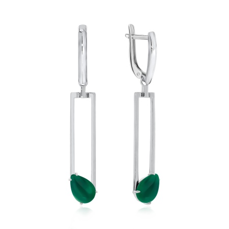 Купить оптом серьги из серебра с агатами 2340391516-60 от Krasnoe