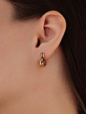 Купить оптом серьги из серебра с гранатами 2320155500 от Krasnoe