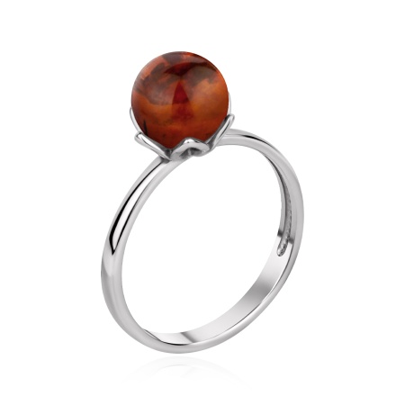 Купить оптом кольцо из серебра с янтарём 1340486619 от Krasnoe