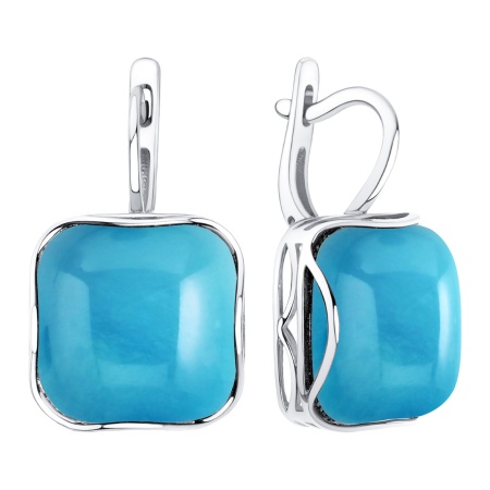 Купить оптом серьги из серебра с бирюзой 2340315134 от Krasnoe