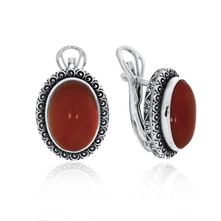 Купить оптом серьги из серебра с агатами 2310390956-40 от Krasnoe