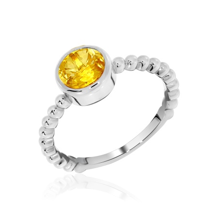 Купить оптом кольцо из серебра с цитрином 1340110990 от Krasnoe