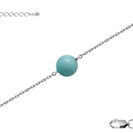 Купить оптом браслет из серебра с амазонитом 4340376162-17 от Krasnoe