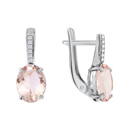 Купить оптом серьги из серебра с кристалл ювелирныйами и фианитами 2340290219л-36 от Krasnoe