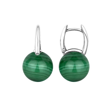 Купить оптом серьги из серебра с малахитами 2340384318 от Krasnoe