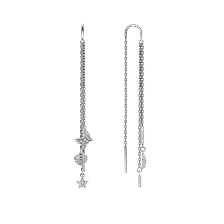 Купить оптом серьги из серебра с фианитами 2340201627л-9 от Krasnoe