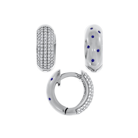 Купить оптом серьги из серебра с ситаллами и фианитами 2340871277л-82 от Krasnoe
