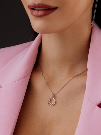 Купить оптом подвеска из серебра с фианитами 3340205990л от Krasnoe