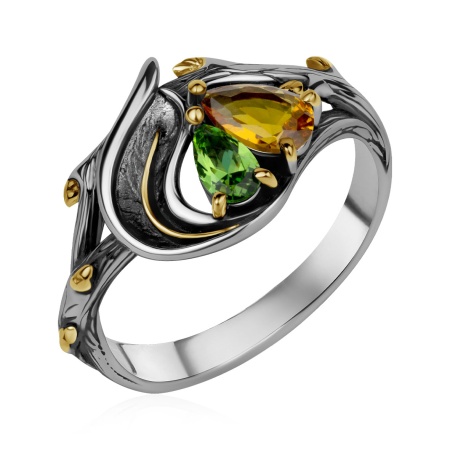 Купить оптом кольцо из серебра с ситаллами 1317С22126-19 от Krasnoe