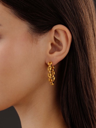 Купить оптом серьги из серебра с цитринами 2318111183 от Krasnoe