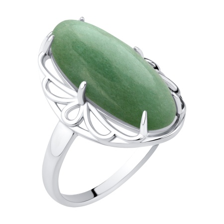 Купить оптом кольцо из серебра с авантюрином 1340365791-1-60 от Krasnoe