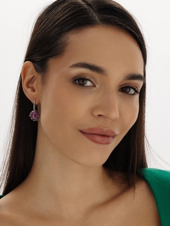 Купить оптом серьги из серебра с фианитами 2340201708-92 от Krasnoe