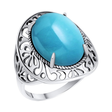 Купить оптом кольцо из серебра с бирюзой 1310315787 от Krasnoe