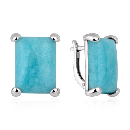 Купить оптом серьги из серебра с амазонитами 2340376355 от Krasnoe
