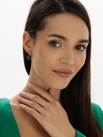 Купить оптом серьги из серебра с ситаллами 2340881497-64 от Krasnoe