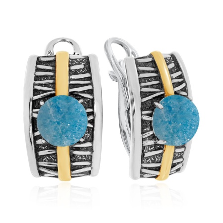 Купить оптом серьги из серебра с виоланами 2317В01754 от Krasnoe