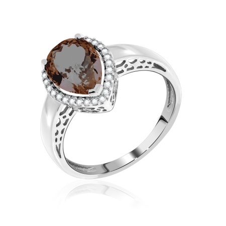 Купить оптом кольцо из серебра с топазом и фианитами 1340100902л от Krasnoe