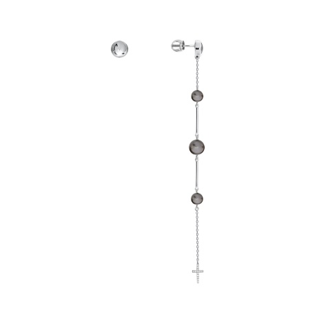 Купить оптом пусеты из серебра с жемчугами и фианитами 2340241243л-22 от Krasnoe