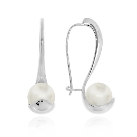 Купить оптом серьги из серебра с жемчугами 2340241195 от Krasnoe