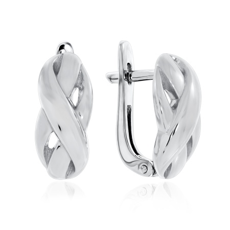 Купить оптом серьги из серебра без вставок 2340400590 от Krasnoe