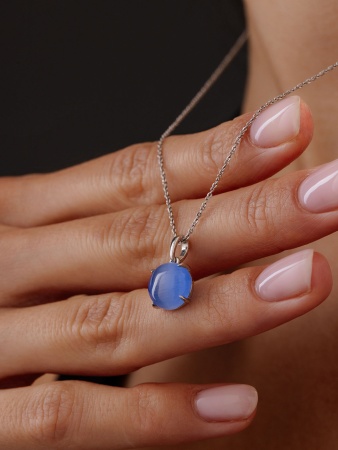 Купить оптом подвеска из серебра с кошачий глазом 3340265946-70 от Krasnoe