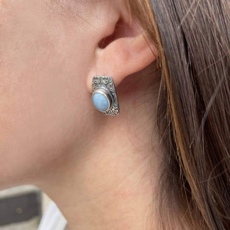 Купить оптом серьги из серебра с виоланами 2310В01370 от Krasnoe