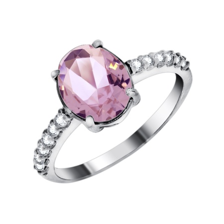 Купить оптом кольцо из серебра с морганитом и фианитами 1340580185л от Krasnoe