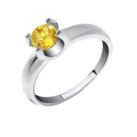 Купить оптом кольцо из серебра с цитрином 1340110050-1 от Krasnoe