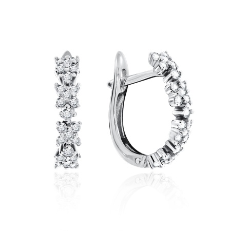 Купить оптом серьги из серебра с фианитами 2340201318 от Krasnoe