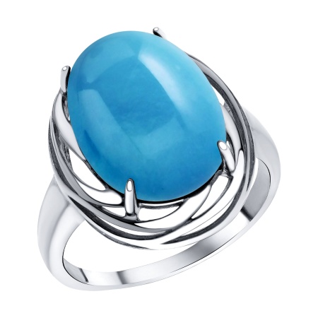 Купить оптом кольцо из серебра с бирюзой 1340Б25740 от Krasnoe