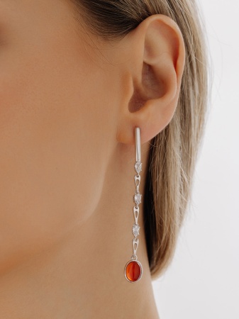 Купить оптом серьги из серебра с агатами 2340391513-40 от Krasnoe