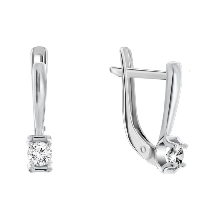 Купить оптом серьги из серебра с фианитами 2340200047 от Krasnoe