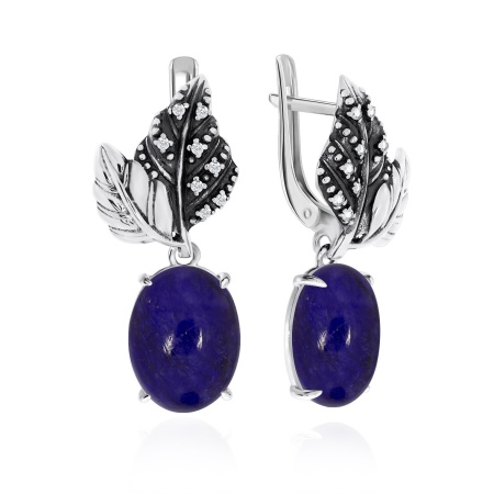 Купить оптом серьги из серебра с агатами и фианитами 2310392267-80 от Krasnoe